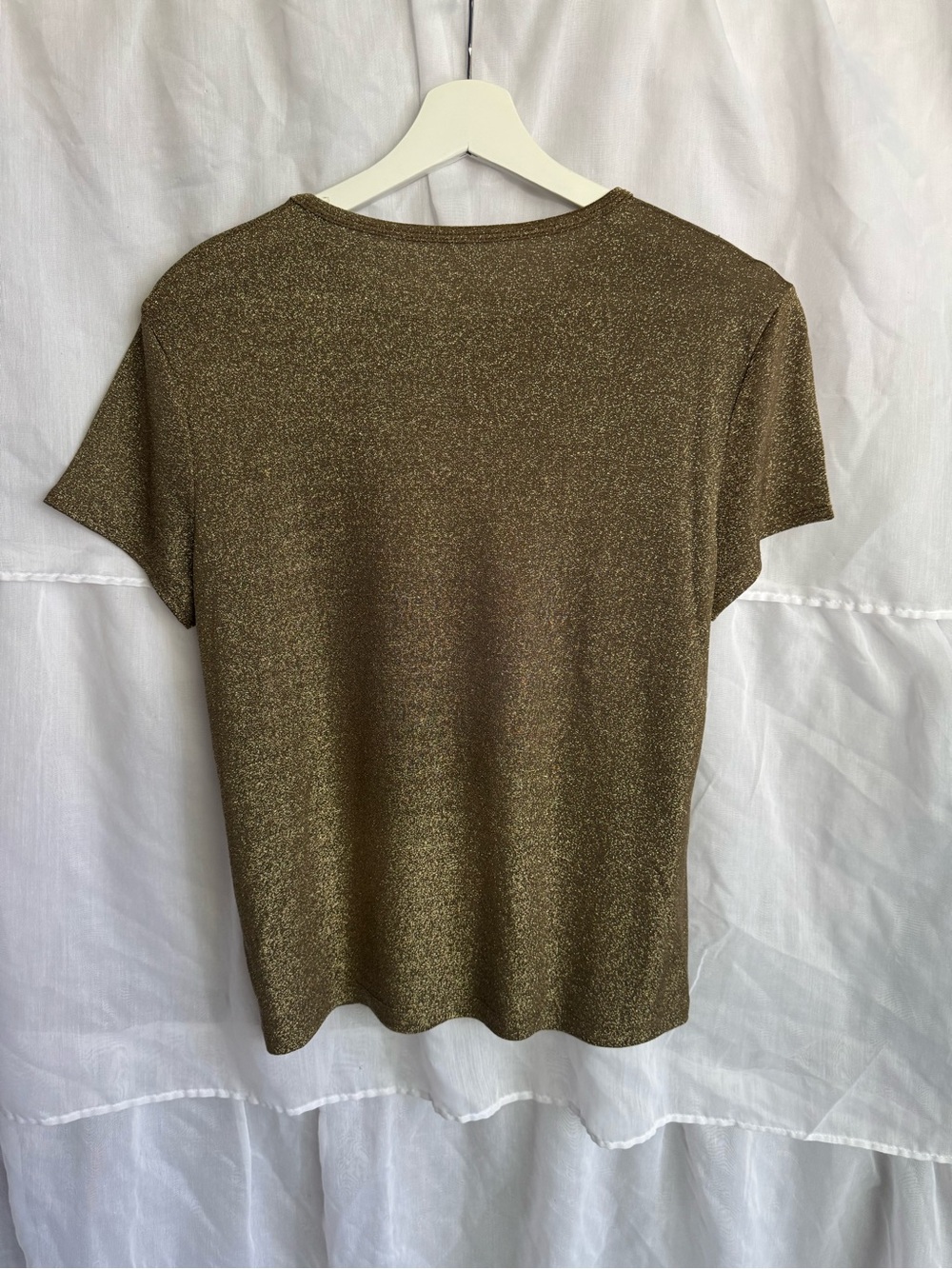 Reformation Glitter Shimmer Short Sleeve Shirt - Picture 3 of 3